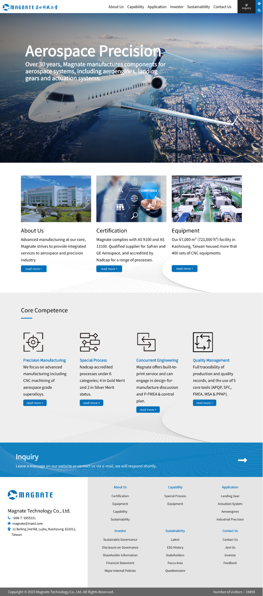 Magnate website preview