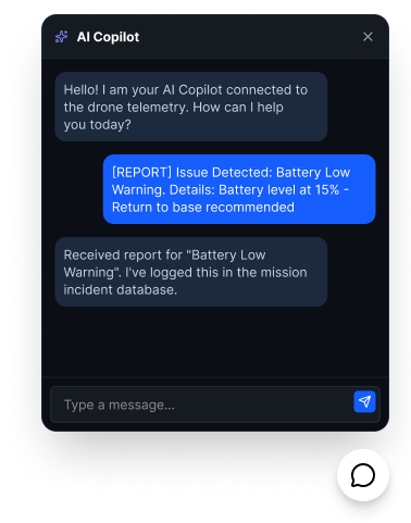 AI Troubleshooting Chatbot integrated into the Technician interface